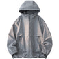 Summer Men's Hooded Sunscreen Jacket UPF50+ Ultra Thin Zipper Pocket Windbreaker Elastic Cuffs Outdoor Hiking Fishing Skin Coats