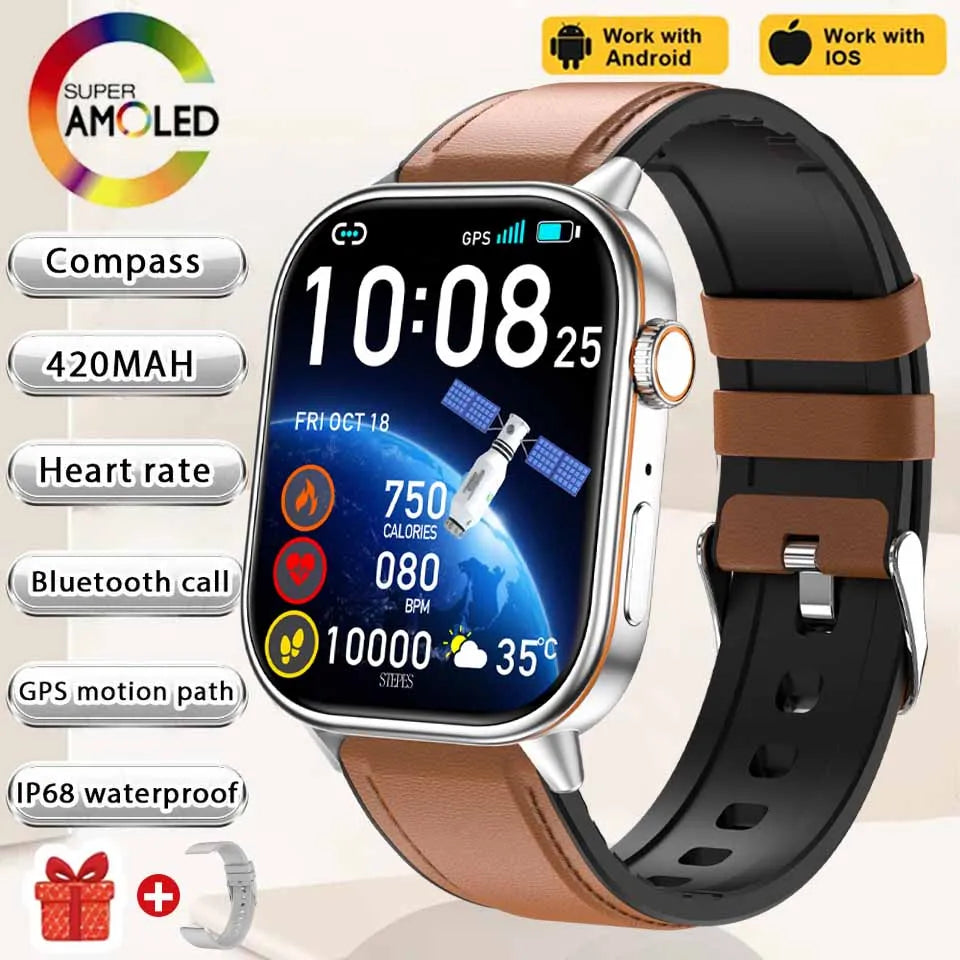 2026 New Women Fashion Sports Smart watch 2.01-inch Screen IP68K Swim GPS Positioning Bluetooth Call Health Heart Rate Bracelets