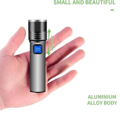 USB Rechargeable 365nm UV Flashlight Aluminum Portable Ultraviolet Light Torch Black Light Pet Urine Detector Black Flashlights