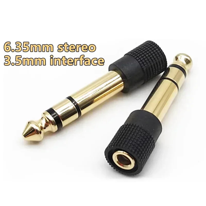 2/4/8Pcs Gold Plated 6.35mm Male Plug to 3.5mm Female Connector Stereo Plug for Microphone Headphone Audio Speaker Adapter