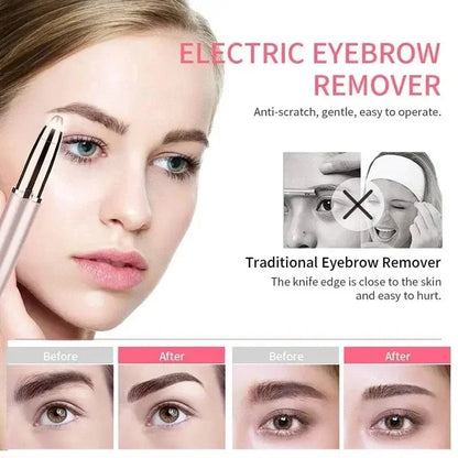 1-4Pcs Electric Eyebrow Trimmer Security Hair Removal Eye Brow Epilator USB Charger Mini Shaper Shaver Hair Removal Beauty