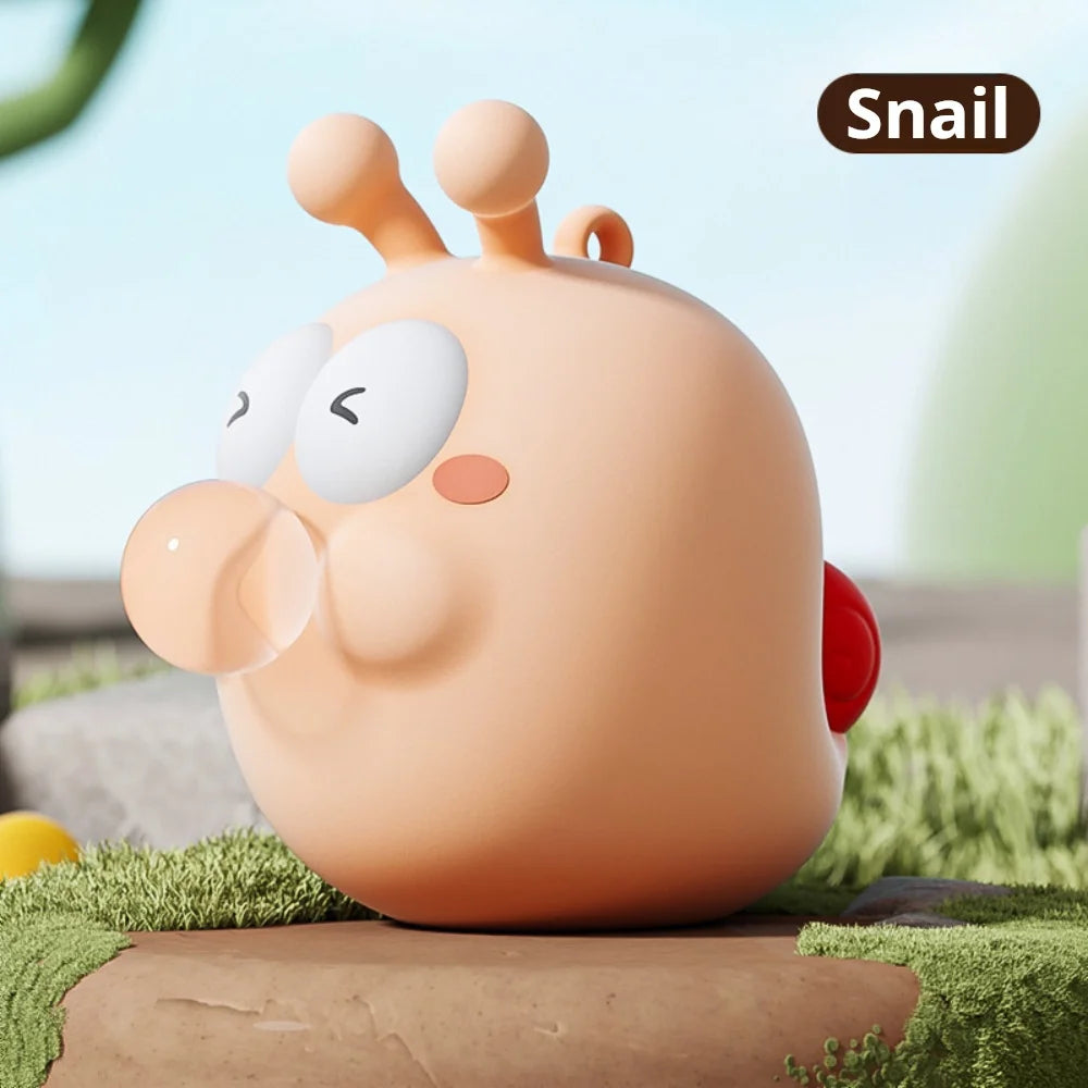 Cartoon Figure Bubble Blowing Decompression Toy for Children Pet Puffs Bubbles Pinch Artifact Soft Toys for Stress Relief