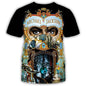 Summer Fashion Hip Hop Artist Print Retro Cool Casual Men's Harajuku Street Style Short-Sleeve Stylish Quick-Drying Breathable