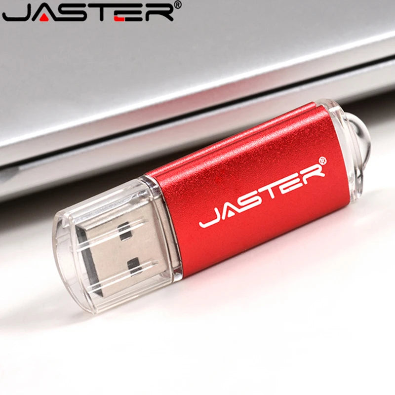 JASTER Nowy pendrive USB 2.0 64GB z brelokiem 32GB 16GB 8GB 4GB pamięć flash 9 kolorów Kreatywny dysk U do laptopa