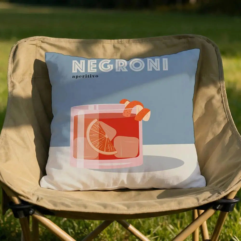 Negroni Cocktail Cushion Cover Soft Reversible & Durable Pillow Cover – Multi-Scene Use for Home & Car Daily Comfort