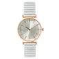 Luxury Treasure Blue Crystal Ladies Quartz Watch - Casual Stainless Steel Stretch Strap Fashion Women's Dress Clock