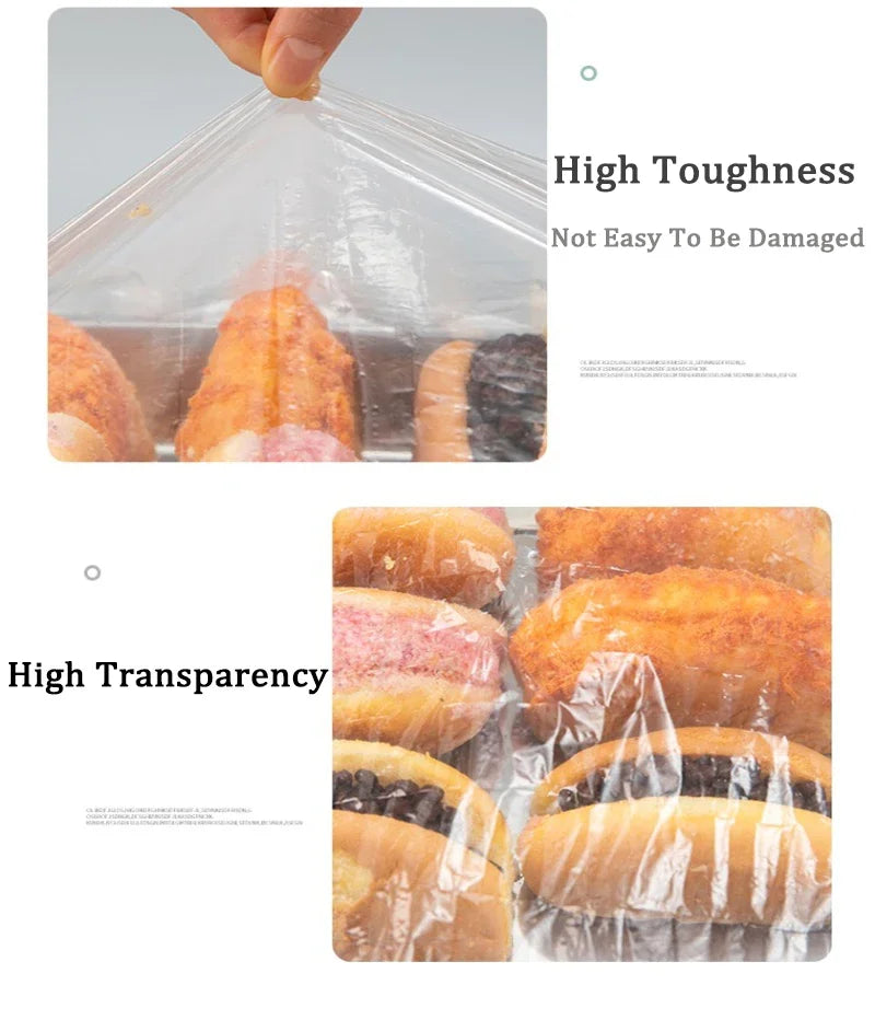 120/70/52CM Disposable Kitchen Accessory Food Cover Storage Bag Saver Dust Food Grade Fresh Lids Elastic Shower Headgear Cover