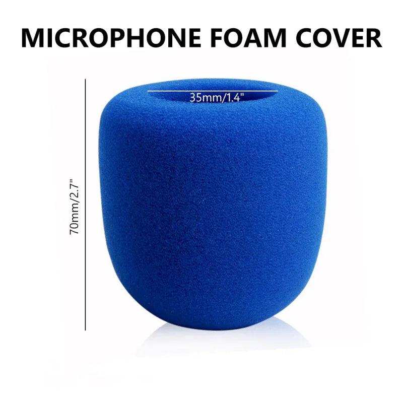 Wireless Handheld Microphone Cover Colorful Windproof Anti-Saliva and Washable Sponge Foam Cover for Most Microphone 3.5 X 7CM