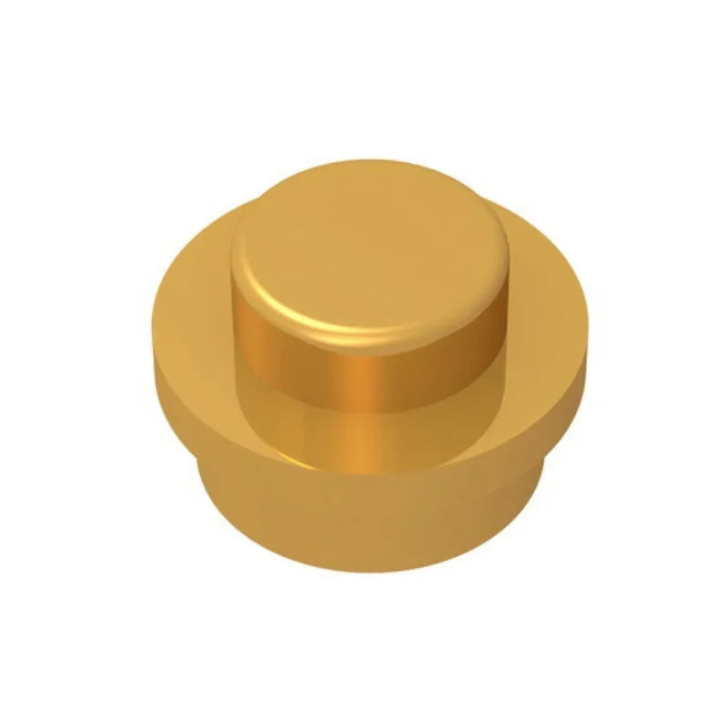 100PCS PLATE 1X1 ROUND Compatible With 4073 Round & Angles MOC Self-Locking Bricks Building Blocks Toys Accessories