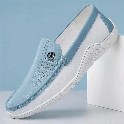Men's Summer Hollow Out Slip-On Loafers Breathable Soft Sole Anti-Slip Wear-Resistant Casual Shoes-6601