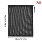 Black White Durable Mesh Drawstring Bag Storage Pouch Multi Purpose Home Travel Outdoor Activity Laundry Bag Stuff Sack