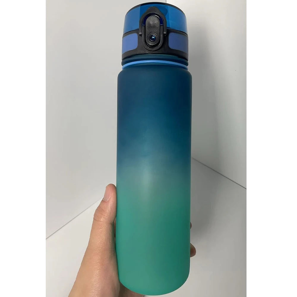 650ML Gradient Sports Water Bottle with Time Marker Large Capacity Leakproof Drinking Cup Summer Outdoor Fitness Travel Tumbler