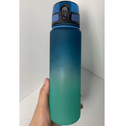 650ML Gradient Sports Water Bottle with Time Marker Large Capacity Leakproof Drinking Cup Summer Outdoor Fitness Travel Tumbler