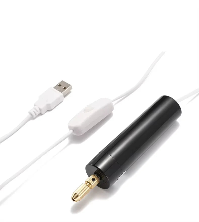 Handheld Mini Electric Drill USB DIY Tool for Epoxy Resin Jewelry Making Wood Craft Engraving Pen