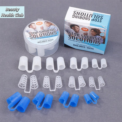 【4/8Pcs Silicone Anti Snore Nasal Dilators Apnea Aid Snoring Nose Clip Nose Breathing Apparatus Devices】