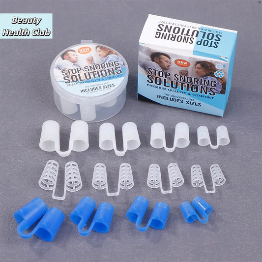 【4/8Pcs Silicone Anti Snore Nasal Dilators Apnea Aid Snoring Nose Clip Nose Breathing Apparatus Devices】