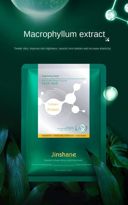 Seaweed Collagen Filling Crystal Mask Jelly Moisturizing Wrinkle Removal Skin Transparent Mask Skin Care Masque Beauty Health