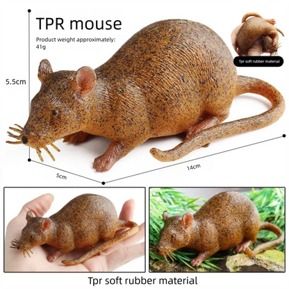 Oenux Simulated Insect Mouse Lizard Sea Animal Models Realistic Dolls Soft Rubber TPR Material Collectibles Halloween Prank Toys