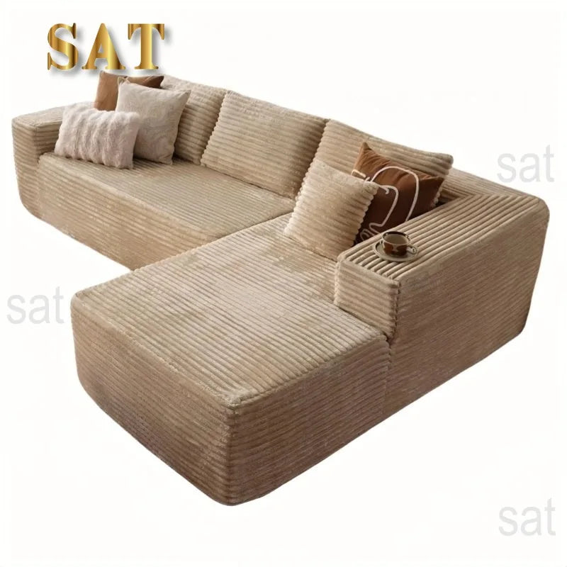#Oversized Chaise Lounge Sectional Set Upholstered Cloud Lounge Couch Magic Boneless Sofa Bed With Ottoman Apartment Hotel