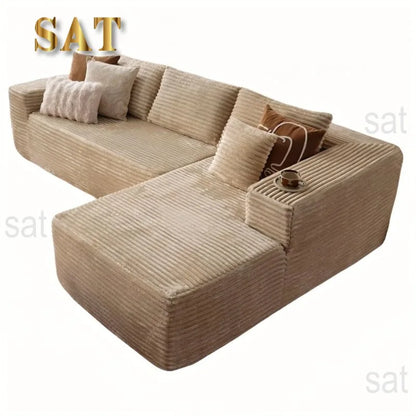 #Oversized Chaise Lounge Sectional Set Upholstered Cloud Lounge Couch Magic Boneless Sofa Bed With Ottoman Apartment Hotel
