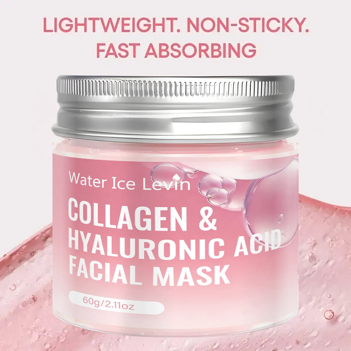Collagen & Hyaluronic Acid Facial Mask with Niacinamide, Moisturizing Firming Anti Aging Face Mask 60g