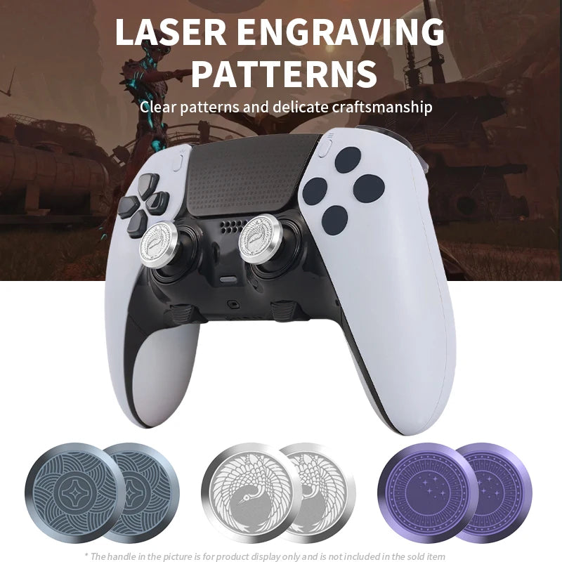 PS5 Edge Controller 6-in-1 Metal Thumb Rod Joystick Cover 2 Swap Rod 4 Metal Rear Paddle Trigger Button Replacement