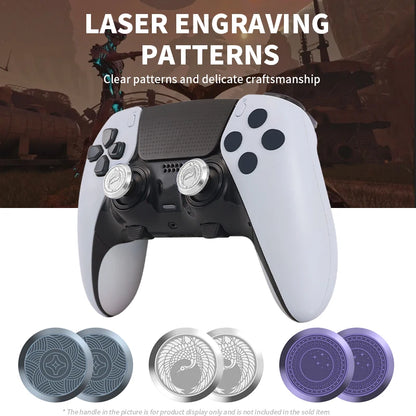 PS5 Edge Controller 6-in-1 Metal Thumb Rod Joystick Cover 2 Swap Rod 4 Metal Rear Paddle Trigger Button Replacement