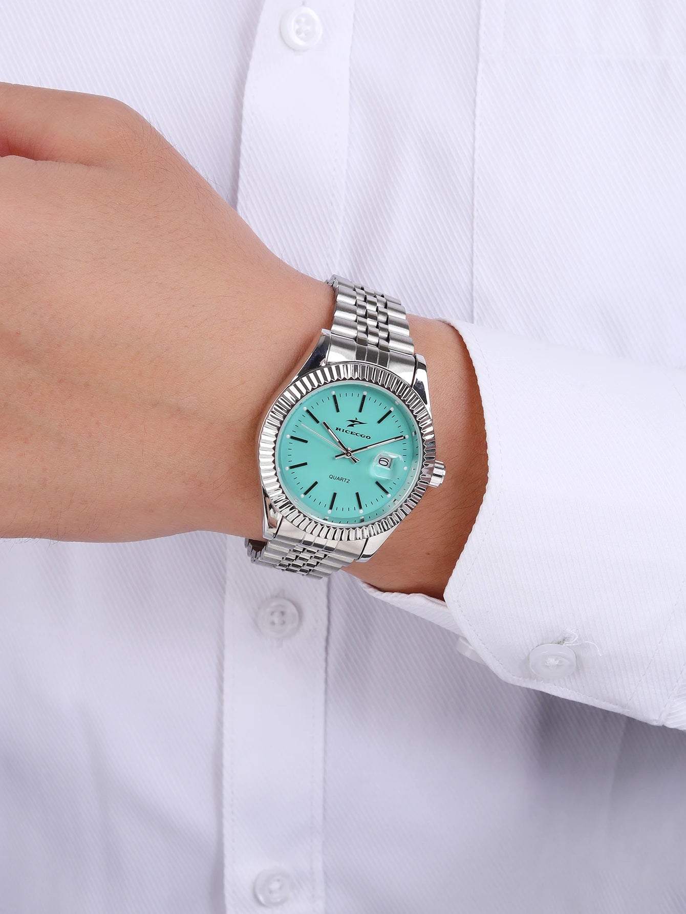Casual Men's Watches Date High-End Fashion Business Quartz High Quality Watch Male Stainless Steel Exquisite Wristwatches
