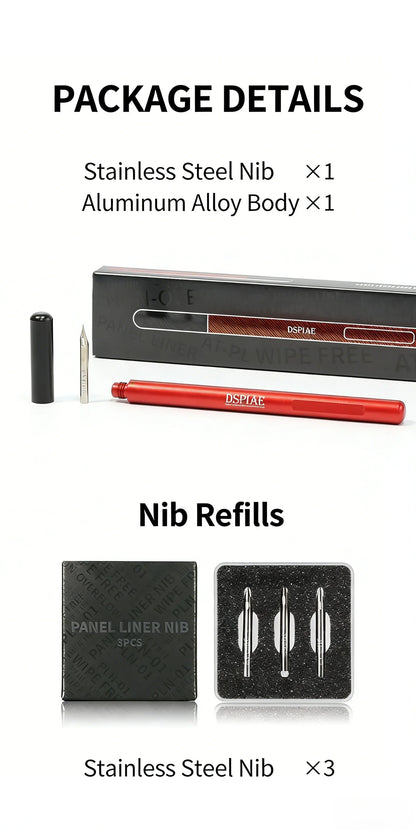 DSPIAE aluminum alloy seepage pen AT-PL Gundam model tool coloring seepage liquid pen stainless steel nib