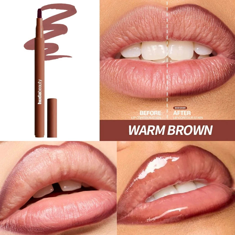 Huda Beauty Lip Liner Pencil Nude Matte Waterproof Non-stick Cup Cherry Red Lip Liner Lip Contour Pen Lipstick Makeup For Woman
