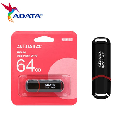 ADATA UV150 USB Flash Drive 16gb 32gb 64gb 128gb 256gb USB3.2 Flash Pen Drive applies to all USB-A Device Pendrive 100% Original