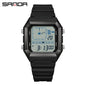 SANDA 6307 Casual Men's LED Electronic Watch Waterproof Sports Alarm Clock Multi functional Student Fashion Electronic Watch