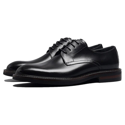 Men's Genuine Cowhide Leather Oxford Shoes Derby Dress Shoes for Business And Wedding