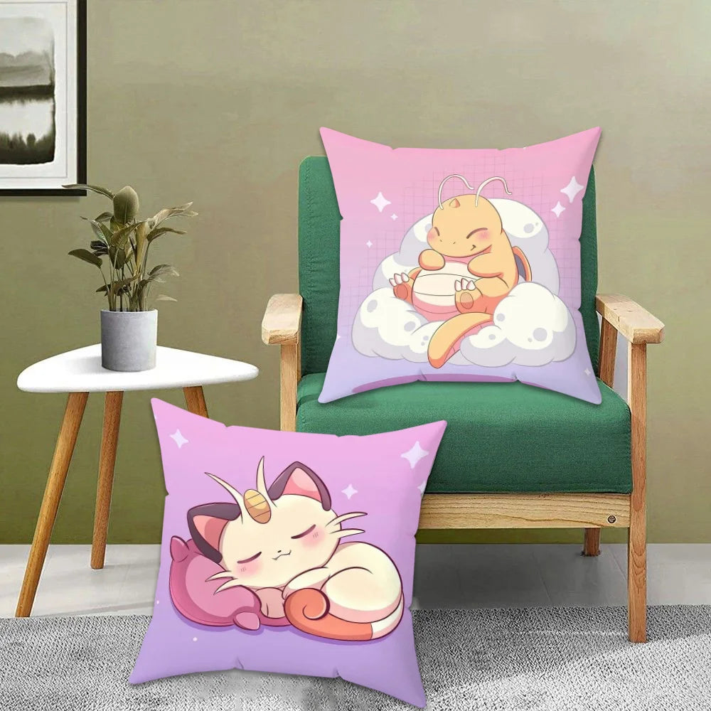 Home and Decoration Pillow Case Decorative Cushion Cover 60x60cm Bedroom Pokémon Pillowcase Car Sofa Cushions Covers Pillows Bed