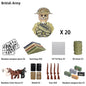 WWII Infantry Military Soldier War National Army Mini Gun armament Models Building Blocks Building Blocks Toys for Kids