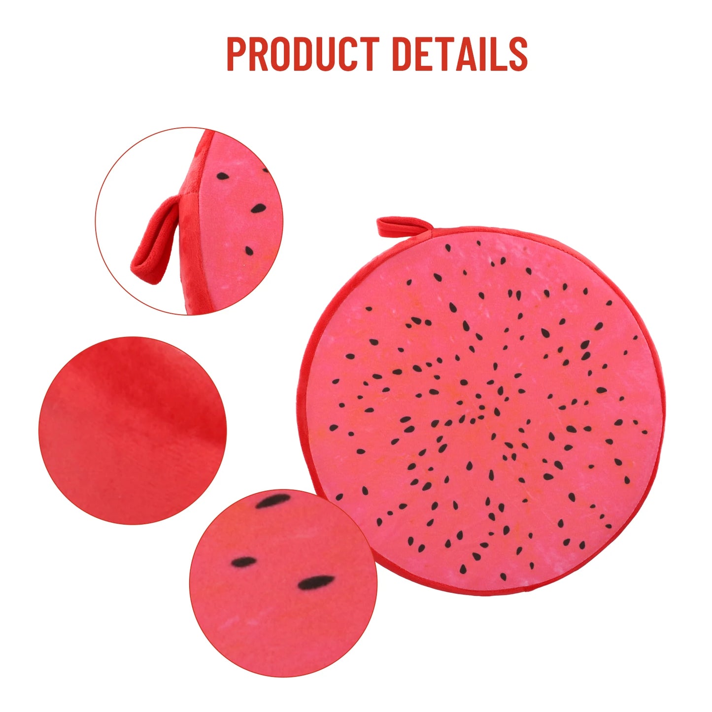 Cartoon Fruits Print Round Bar Chair Cushion Cover Anti-Slip Seat Cushion Slipcover Soft Stool Cushion Covers For Living Dining