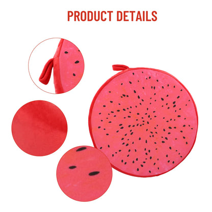 Cartoon Fruits Print Round Bar Chair Cushion Cover Anti-Slip Seat Cushion Slipcover Soft Stool Cushion Covers For Living Dining