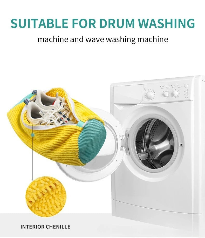 Laundry Bag Shoe Washing Bag Padded Net Protector For Fluffy Fibers Polyester Machine Friendly Drying Wash Bags For Shoes