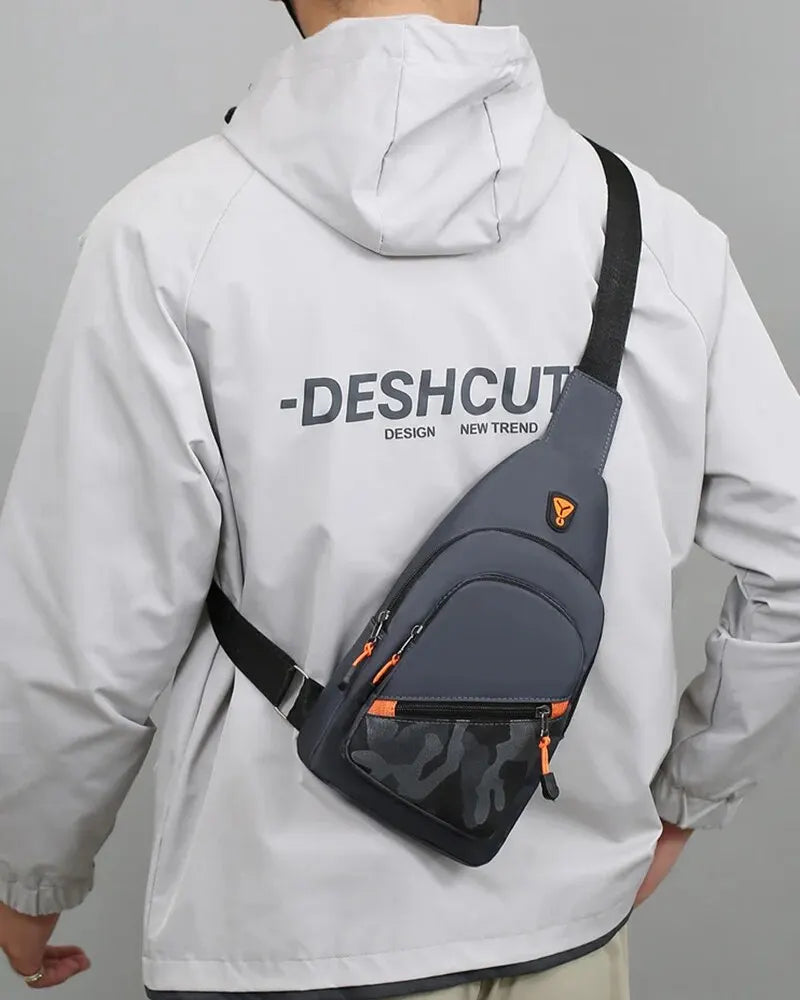 Rilibegan Nylon Men's Chest Bag 2023 New Portable Casual Shoulder Bag Trendy and Unique Design Crossbody Bag