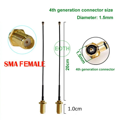 Eoth 5pcs 2.4GHZ rubber antenne Gain 5dbi SMA male px4 to SMA female extension cable for zigbee router meshtastic network largo