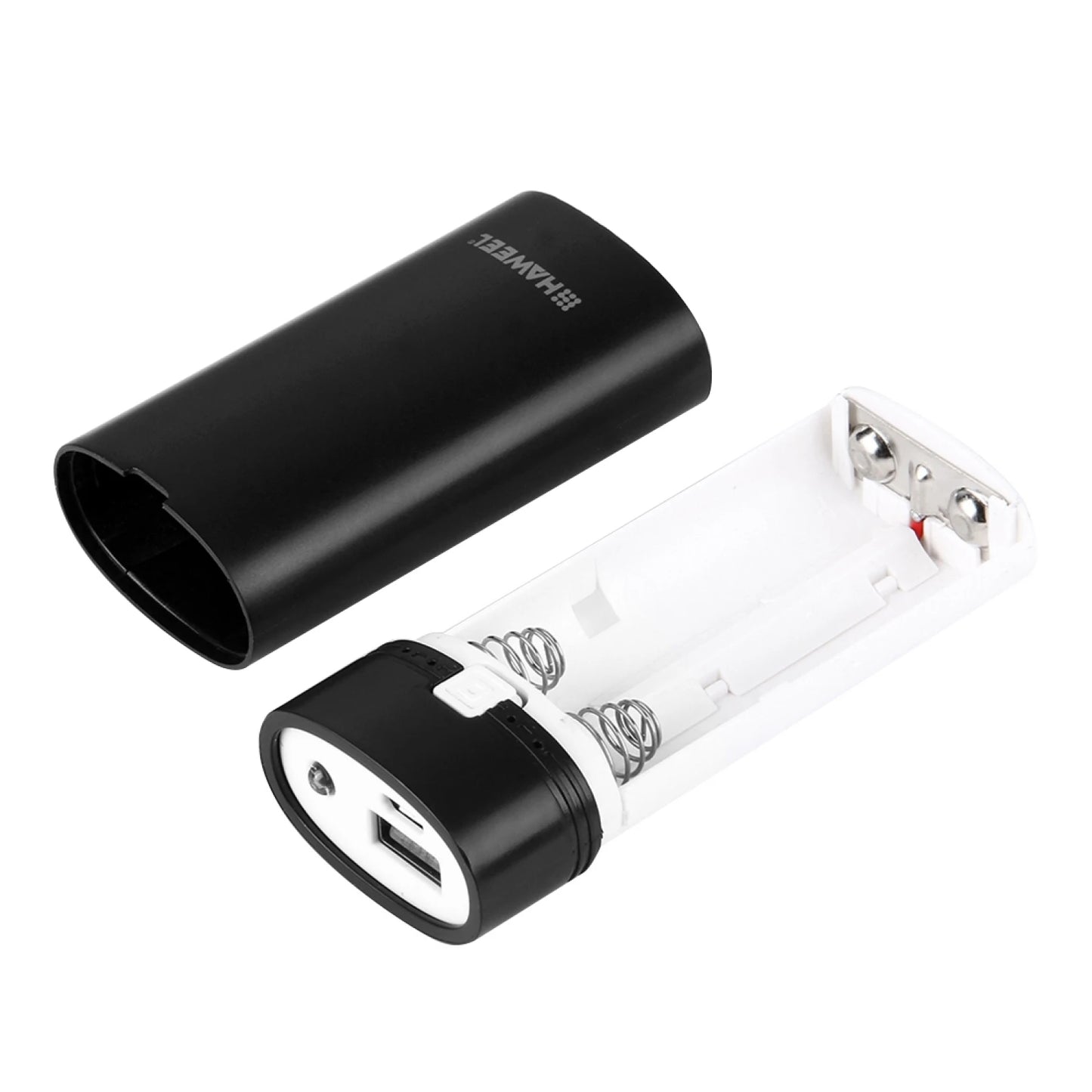 HAWEEL DIY 2x 18650 Battery (Not Included) 5600mAh Power Bank Shell Box with USB Output & Indicator Charging Box for Smartphone