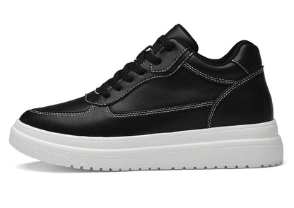 High Quality Men Sneakers Elevator Shoes for Men Fashion Casual Shoes Comfortable Leather Sports Shoes Height Increase 6/8/10cm