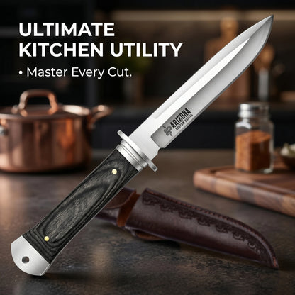 New Heavy-Duty Multi-Purpose Kitchen Knife 5Cr13 Stainless Paring Knife, Ergonomic Pakkawood Handle High-End Utility Knife Tool