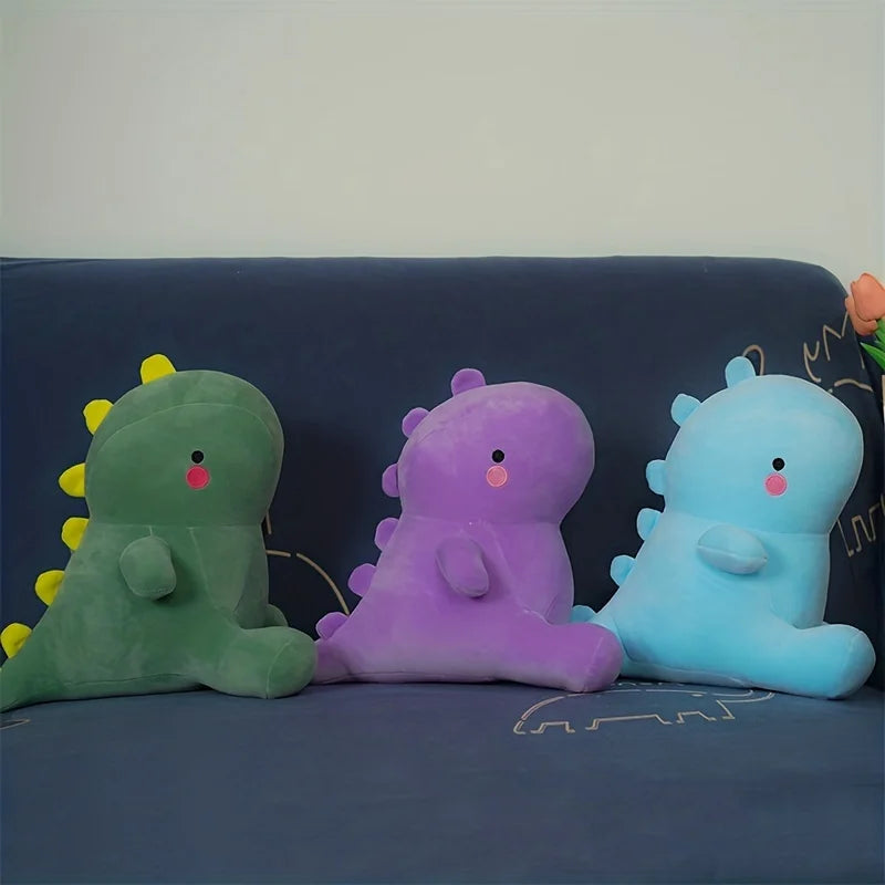 Color dinosaur plush toy,Squishy Dinosaur Doll Plush Toy, Sitting Soft Dino Plushie Colorful Little Cartoon Kawaii Animal Peluch