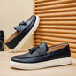 Fashion Men's Casual Shoes pu Leather Men British Style Penny Loafers Mens Slip-on Thick Sole Outdoor Flats