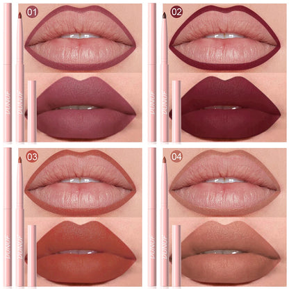 6pcs Lip Liner Pen Set Long-Lasting, Waterproof Sweatproof, Easy Coloring Non-fading Color Rendering Lip Gloss Set Beauty Makeup
