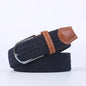 Women Casual Knitted Elastic Belt Pin Buckle Webbing Strap Woven Canvas Braided Stretch  - Belts for Men