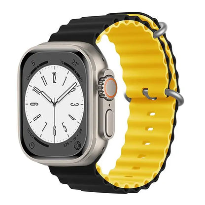 Ocean Strap for apple watch Band 44mm 40mm 45mm 41mm 49mm 46mm silicone correas bracelet iWatch series 7 5 6 3 se 8 Ultra 2 9 10