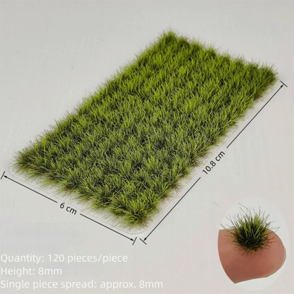 120PCS Multicolor Grass Tufts 8mm Height Self-Adhesive Miniature Flower Grass Model DIY Accessories Sand Table Layout