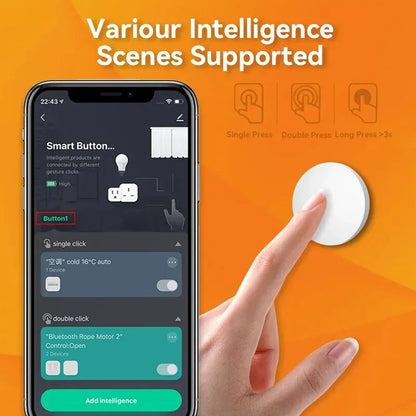 Works with Tuya Zigbee Smart Wireless Scene Button Switch Remoter Multi-scene Linkage Support Alexa Goolge Home Voice Assitant